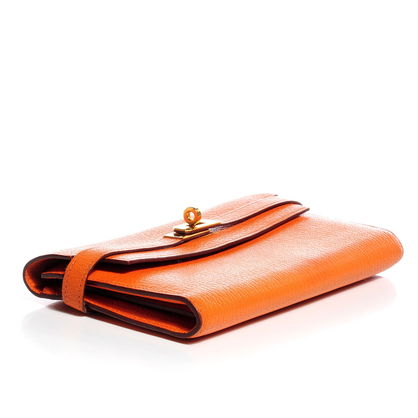 Chevre Mysore Kelly Longue Wallet Orange