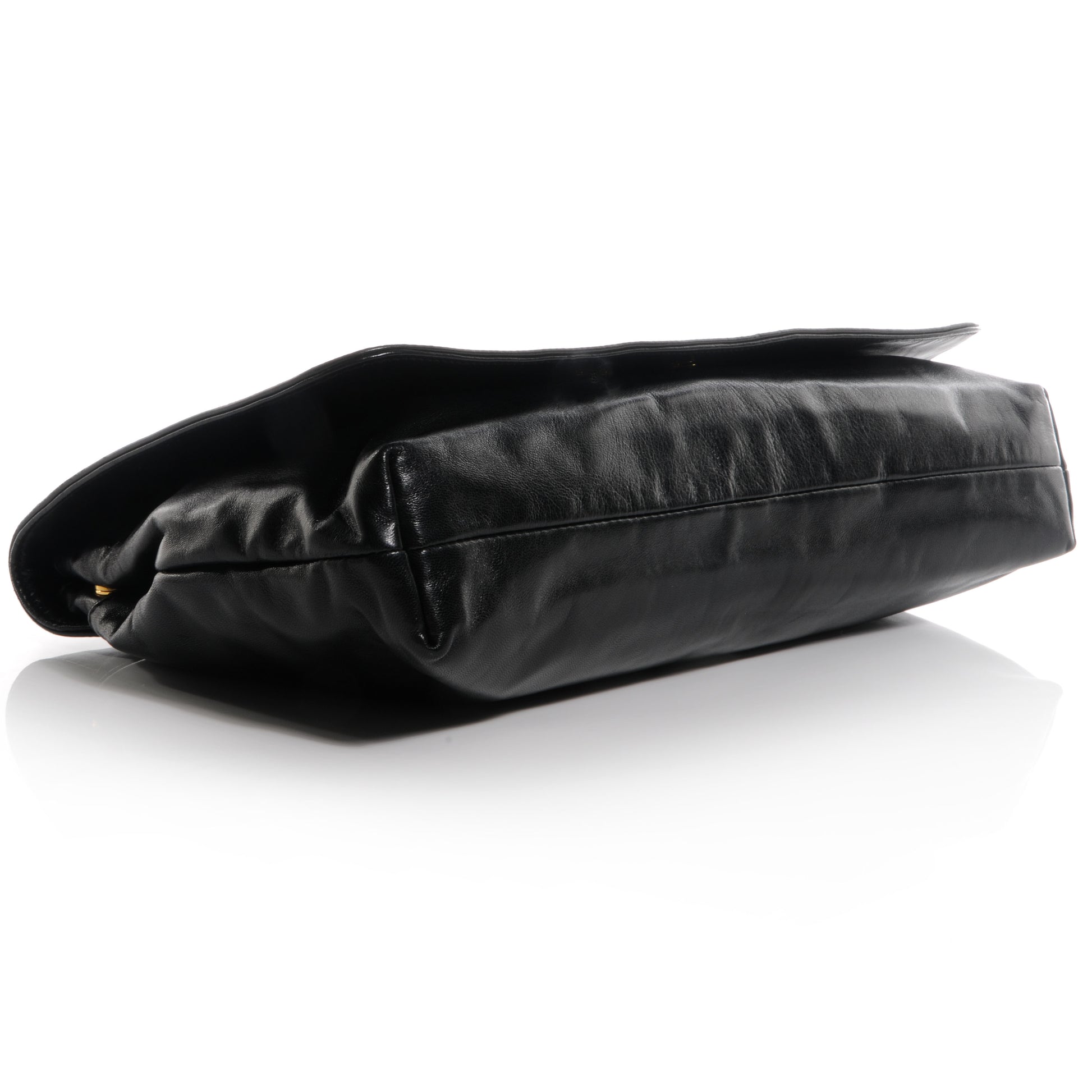 Prada Nappa Rose Flap Clutch Black 4 of 9