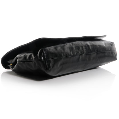 Prada Nappa Rose Flap Clutch Black 4 of 9