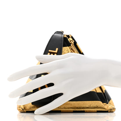 Chanel Metallic Lambskin CC Kheops Pyramid Bag Gold Black 3 of 11