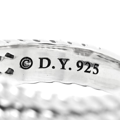 David Yurman Sterling Silver Diamond 10mm Petite Wheaton Ring 51 5.75 4 of 5