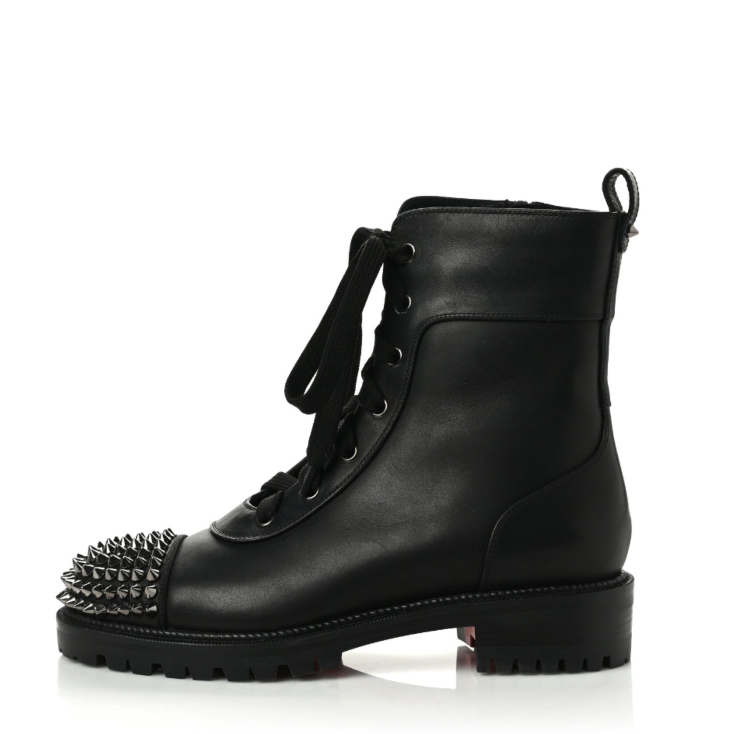 Christian Louboutin Calfskin Spikes TS Croc Flat Boots 36.5 Black 1 of 6