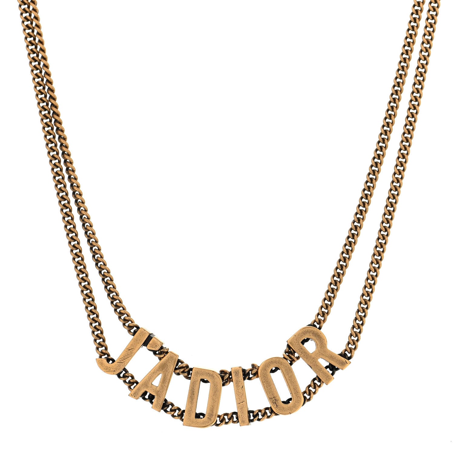 Christian Dior Metal J'Adior Choker Necklace Aged Gold 1 of 4