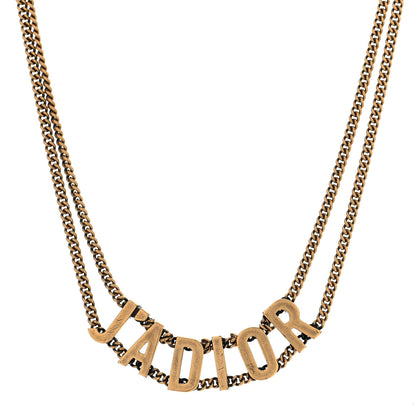 Christian Dior Metal J'Adior Choker Necklace Aged Gold 1 of 4