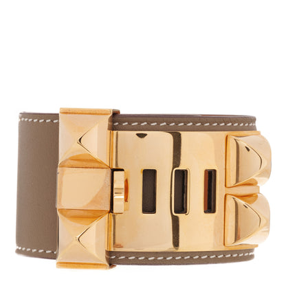 Hermes Swift Collier de Chien CDC Bracelet T2 Etoupe 2 of 7