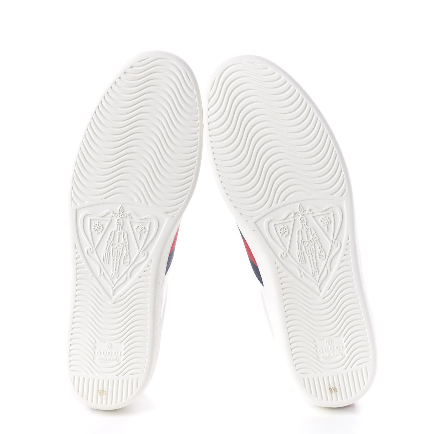 Gucci Calfskin Miro Soft Web Bee Embroidered Mens Ace High Top Sneakers 9.5 White 5 of 9