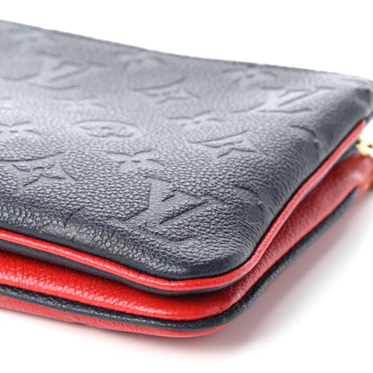 Louis Vuitton Empreinte Double Zip Pochette Marine Rouge 8 of 9