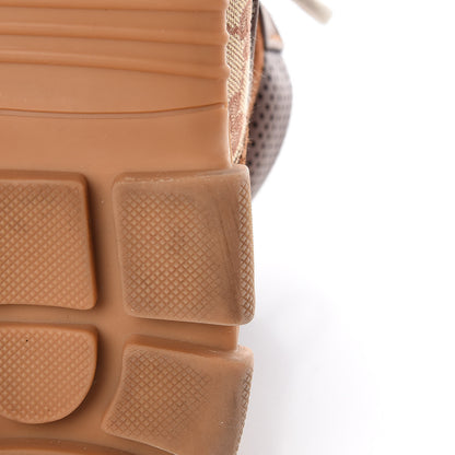 Gucci X SEGA Suede Calfskin GG Monogram Mens Flashtrek High-Top Sneakers 8 New Cuir Beige Ruggine 11 of 14