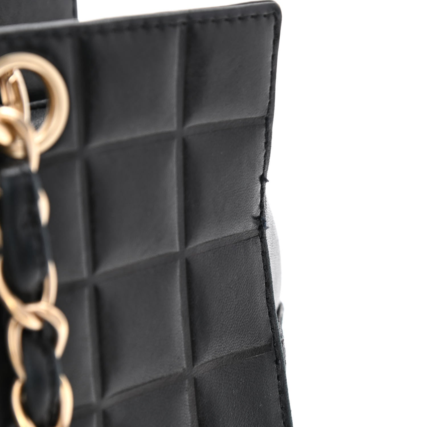 Chanel Calfskin Quilted CC Chocolate Bar Shoulder Bag Black 11 of 14