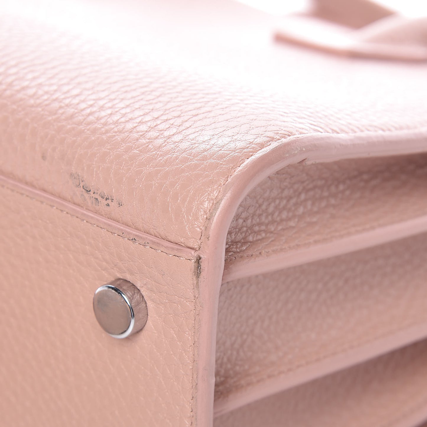 Grained Calfskin Baby Sac De Jour Antique Rose