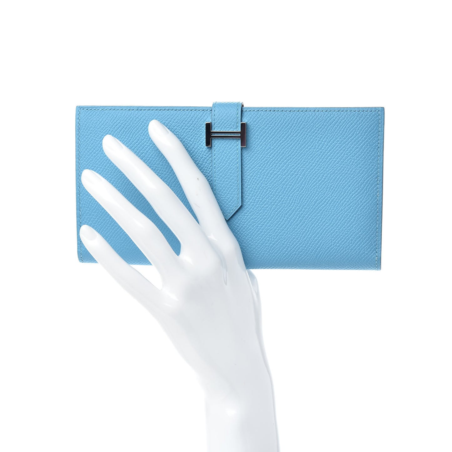 Epsom Bearn Verso Gusset Wallet Blue du Nord Rouge De Coeur