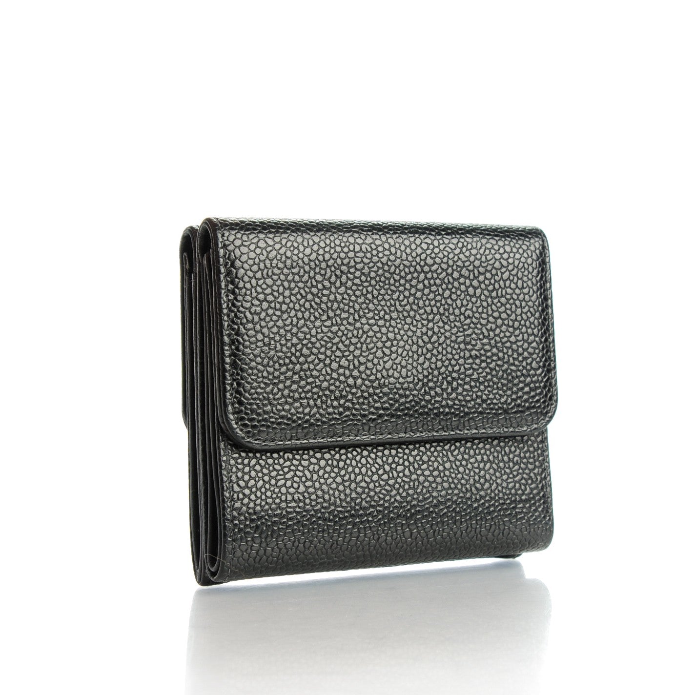 Chanel Caviar Timeless CC Compact Double Sided Wallet Black 3 of 8