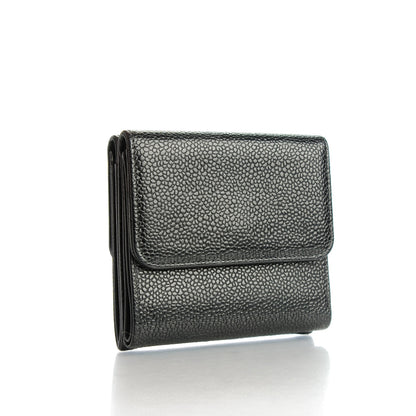 Chanel Caviar Timeless CC Compact Double Sided Wallet Black 3 of 8
