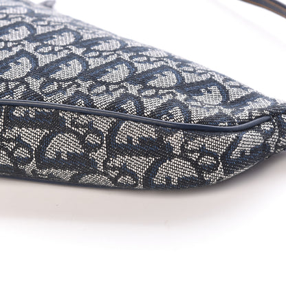 Christian Dior Monogram Mini Saddle Pochette Navy 10 of 10