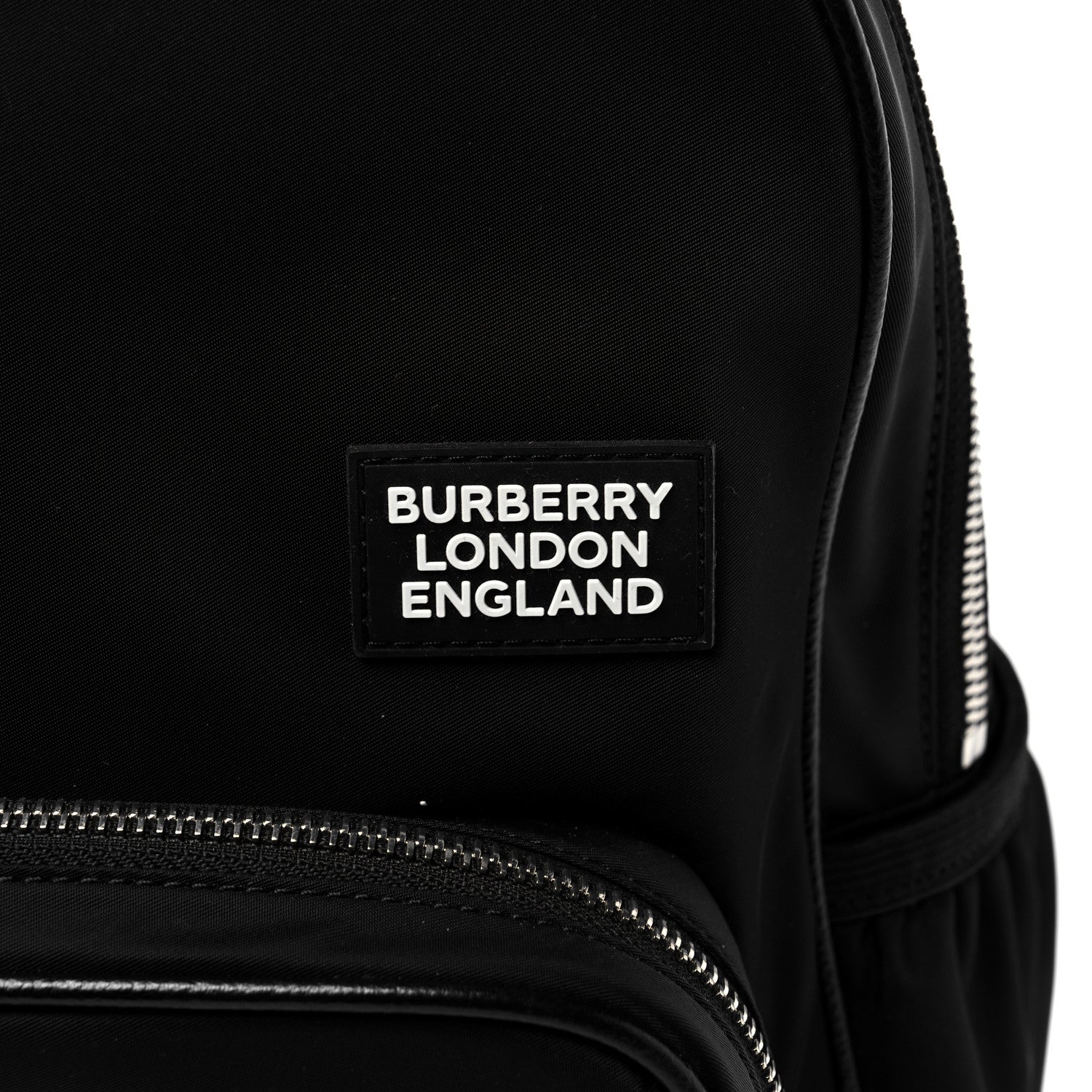 Burberry Nylon Logo Print Backpack Black 9 of 12