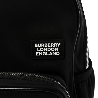 Burberry Nylon Logo Print Backpack Black 9 of 12