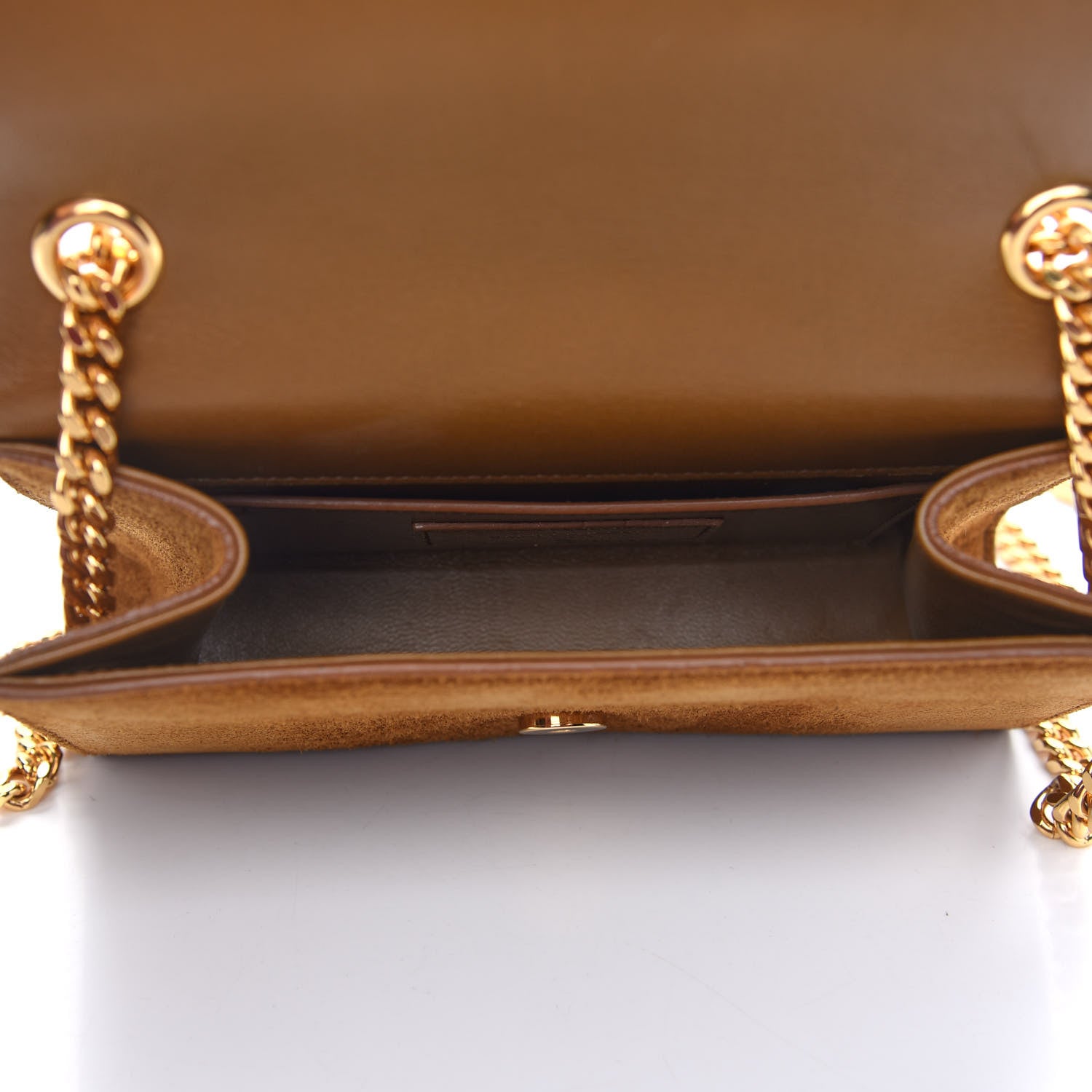 Saint Laurent Suede Small Classic Monogram Kate Tassel Satchel Light Ochre 5 of 9