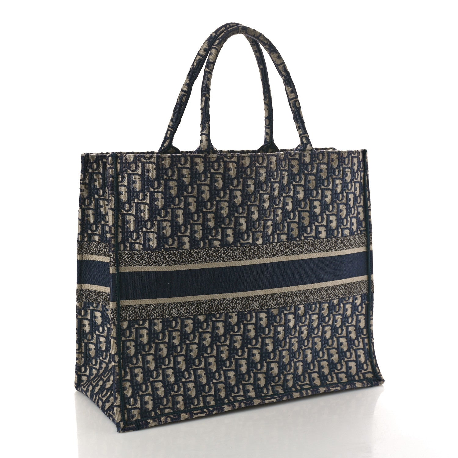 Christian Dior Oblique Large Book Tote Blue Multicolor 2 of 15