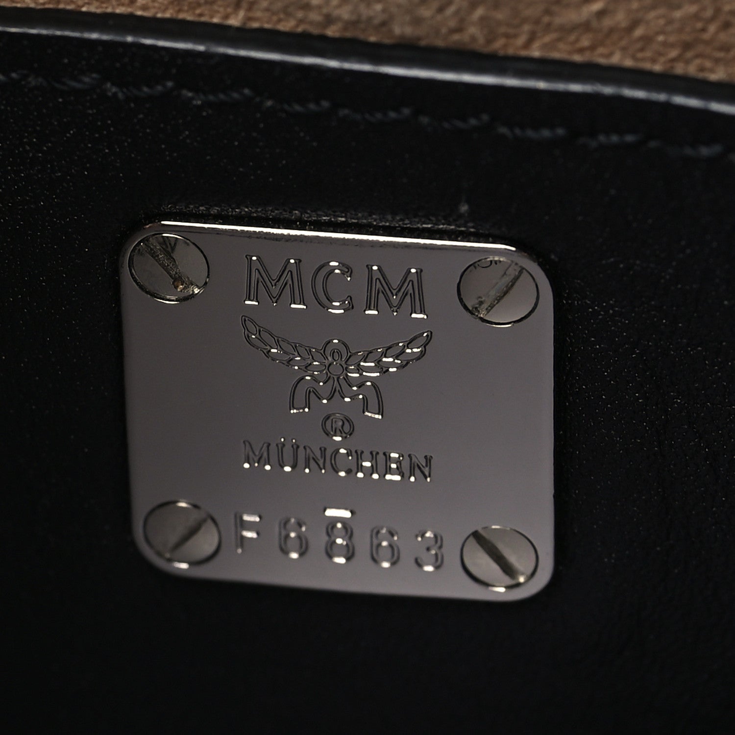 MCM Visetos Medium Millie Chain Crossbody Bag Black 6 of 9