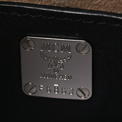 MCM Visetos Medium Millie Chain Crossbody Bag Black 6 of 9