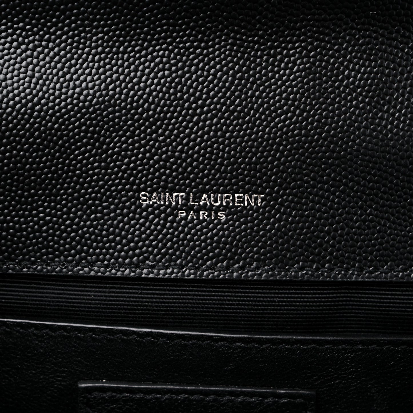 Grain De Poudre Textured Mixed Matelasse Triquilt Medium Monogram Satchel Black