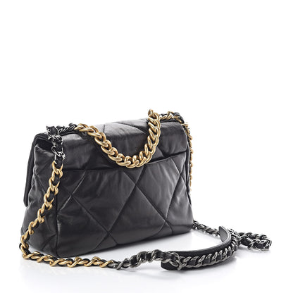 Chanel Lambskin Quilted Medium 19 Flap Black 3 of 10