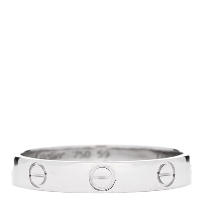 Cartier 18K White Gold 3.5mm LOVE Wedding Band Ring 59 8.75 1 of 4