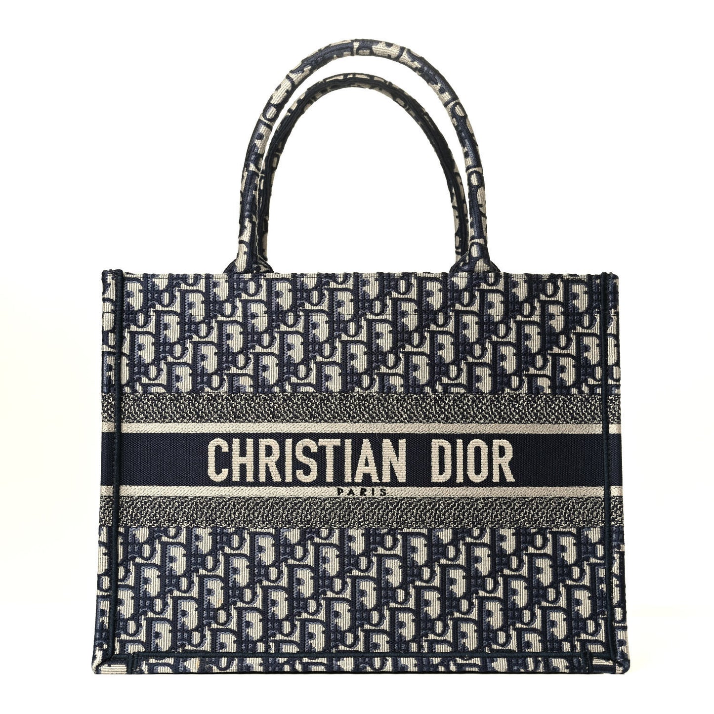 Oblique Medium Book Tote Blue Multicolor