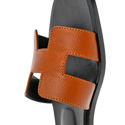 Hermes Epsom Oran Sandals 37.5 Naturel 13 of 14