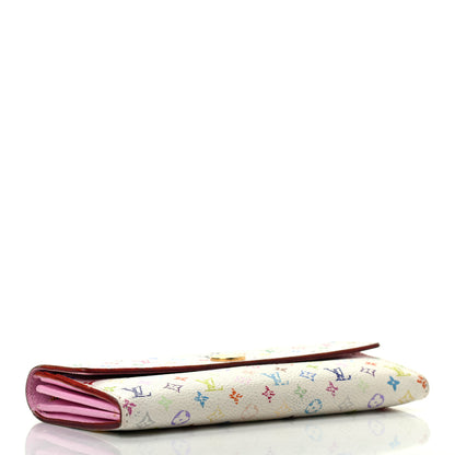 Louis Vuitton Monogram Multicolor Sarah Wallet White Litchi 4 of 11