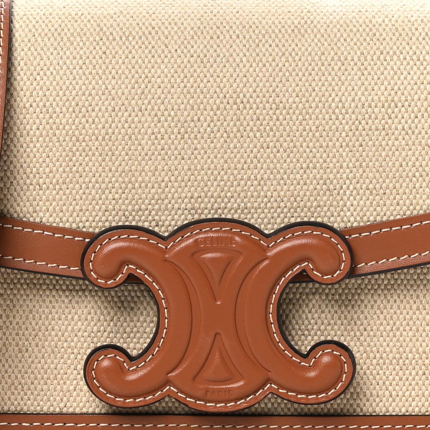 Textile Natural Calfskin Teen Triomphe Natural Tan