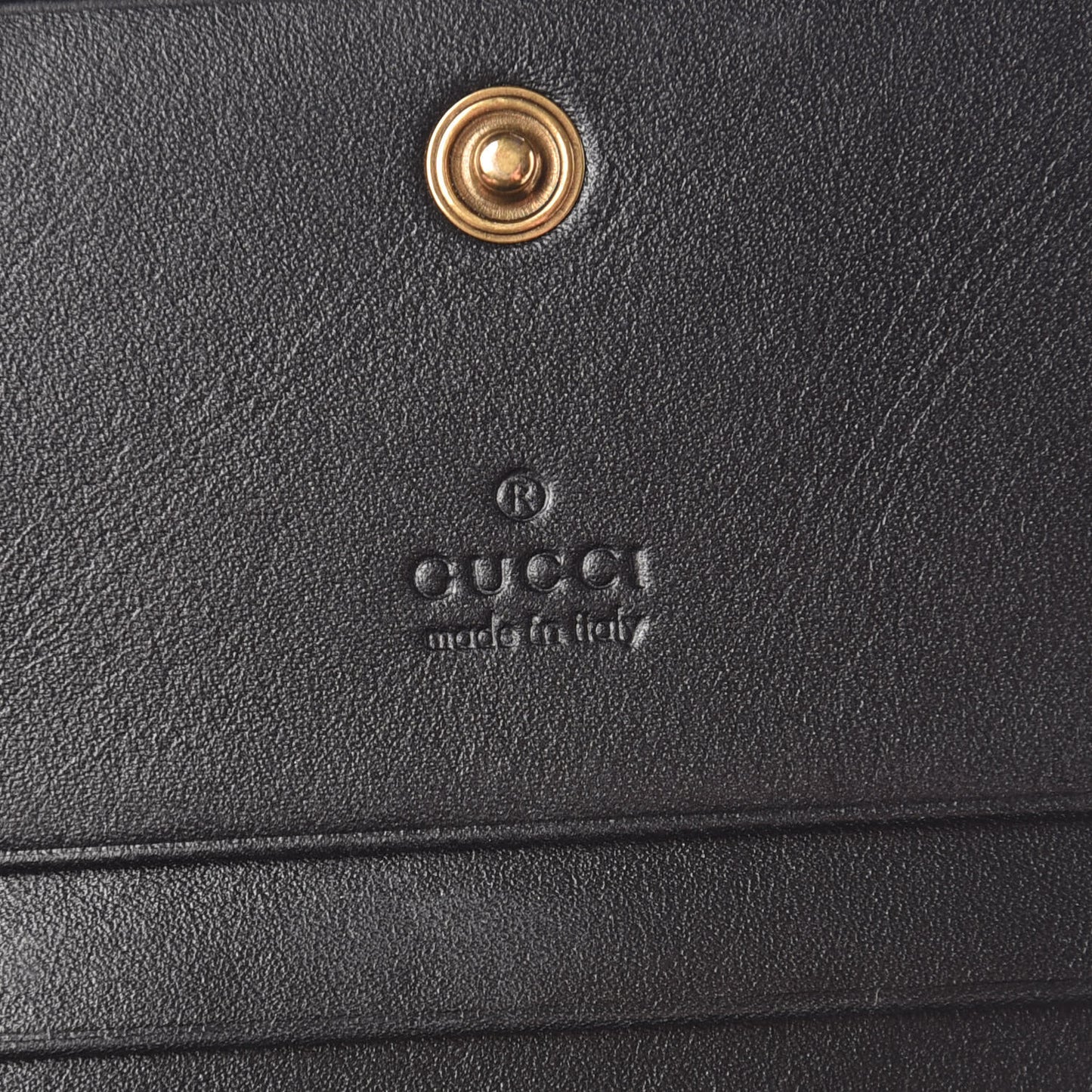 Calfskin Matelasse GG Marmont Card Case Wallet Black