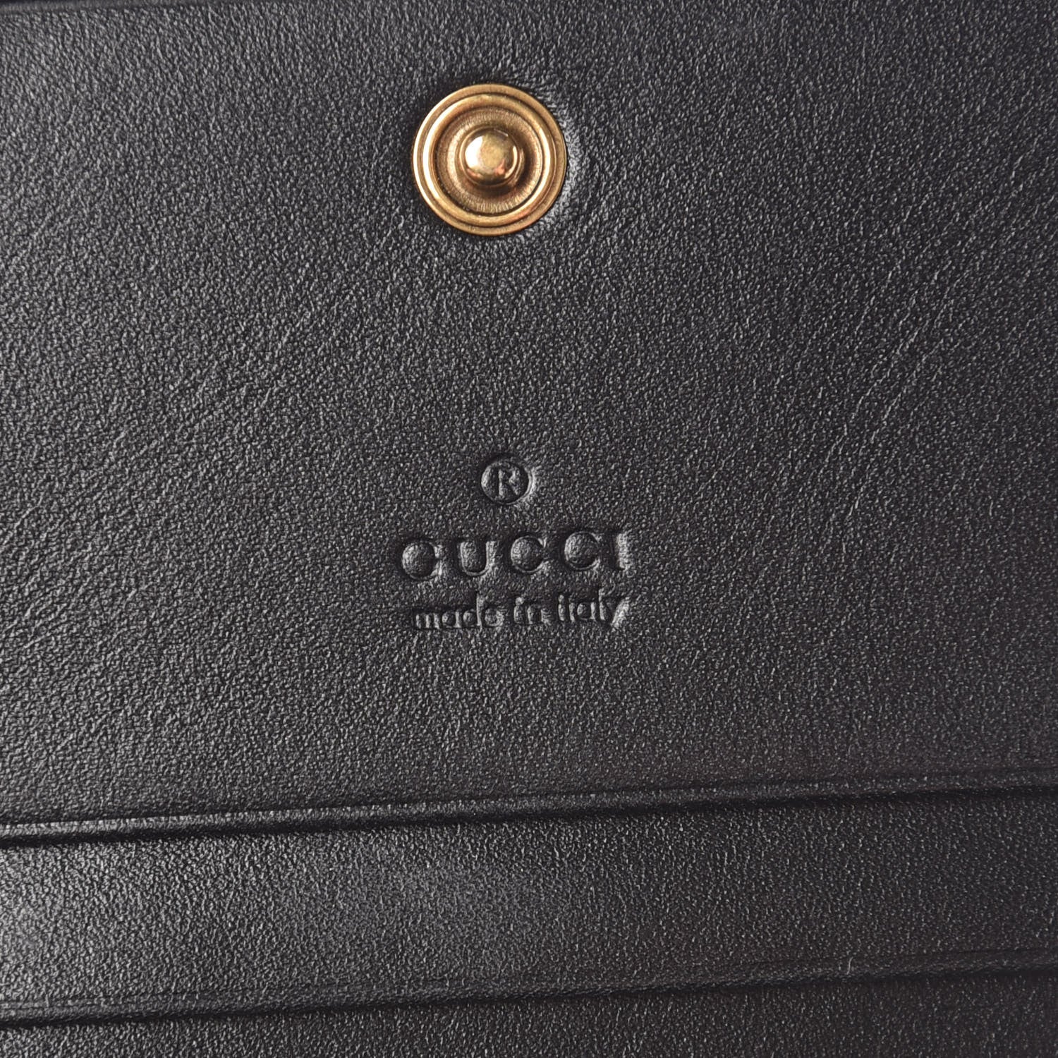 Gucci Calfskin Matelasse GG Marmont Card Case Wallet Black 6 of 7