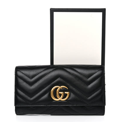 Gucci Calfskin Matelasse GG Marmont Continental Wallet Black 20 of 20