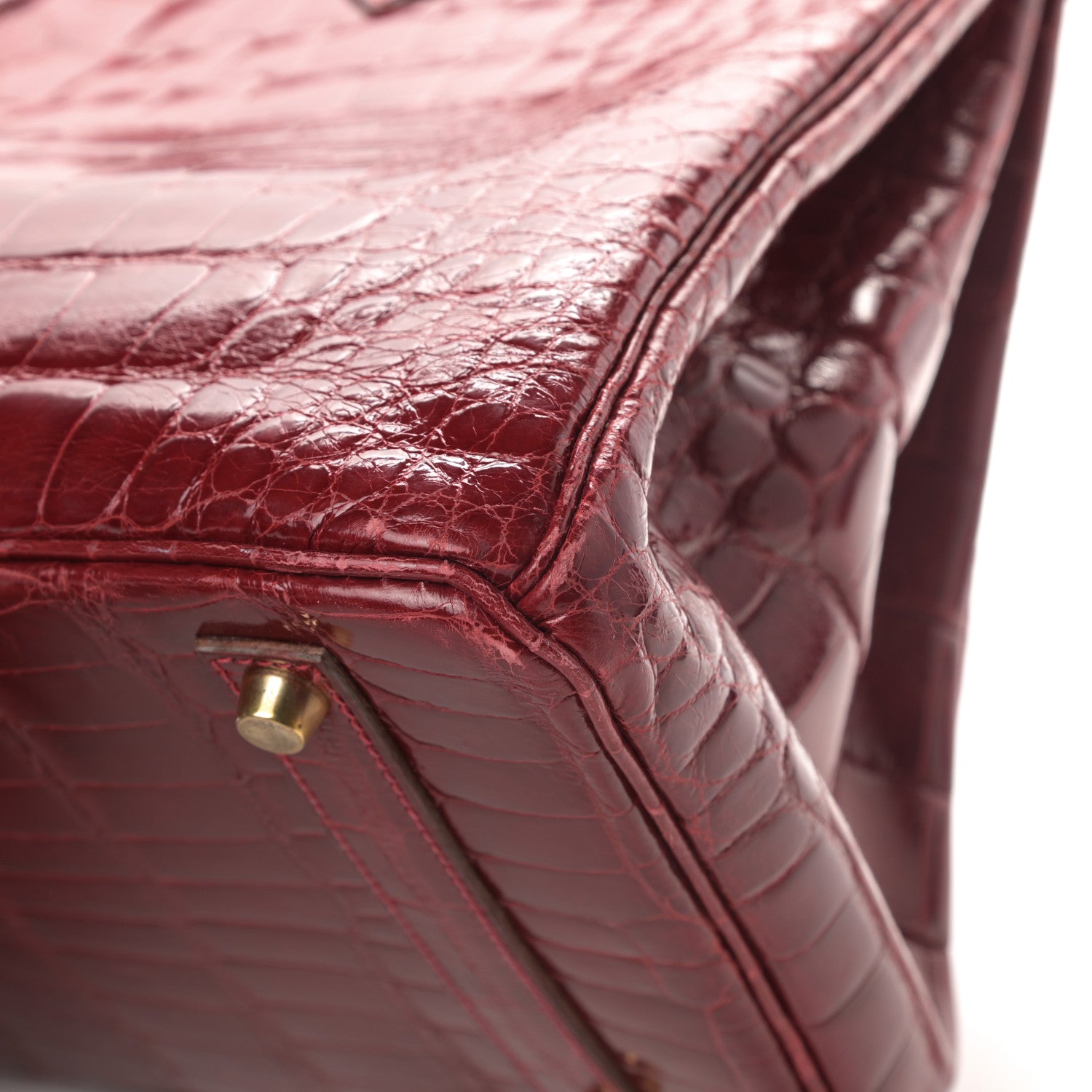 Hermes Shiny Alligator Birkin 35 Rouge Vif 35 of 38