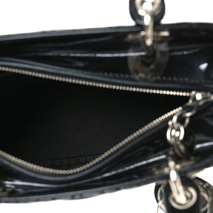 Christian Dior Patent Cannage Medium Lady Dior Black 6 of 13