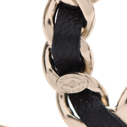 Chanel Lambskin Chain CC Brooch Black Gold 4 of 5