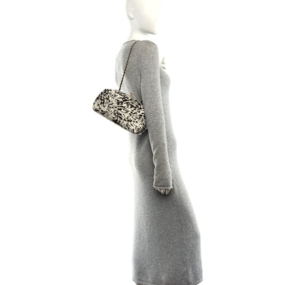 Chanel Lambskin Pony Hair Printed Clutch With Chain Black White 3 of 11