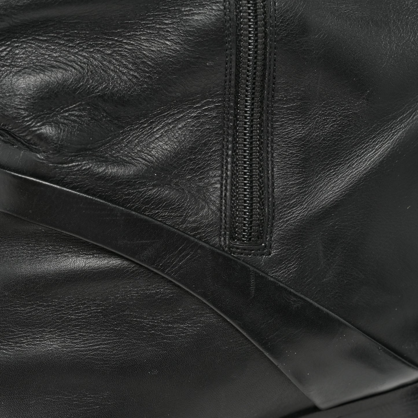 Calfskin Double G Knee High Boots 39 Black
