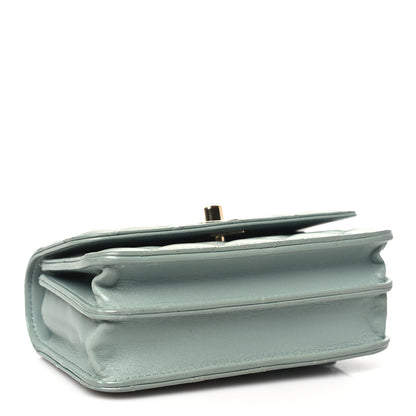 Chanel Lambskin Quilted Mini Trendy CC Wallet On Chain WOC Grey 4 of 10