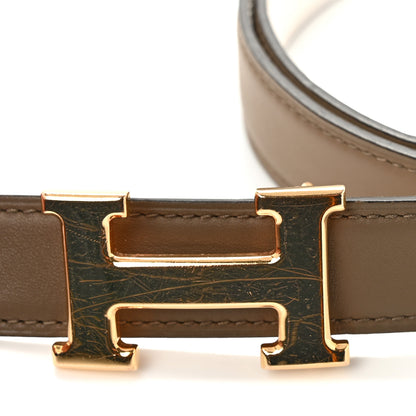 Hermes Swift Epsom 32mm H Belt 80 32 Etain White 7 of 8