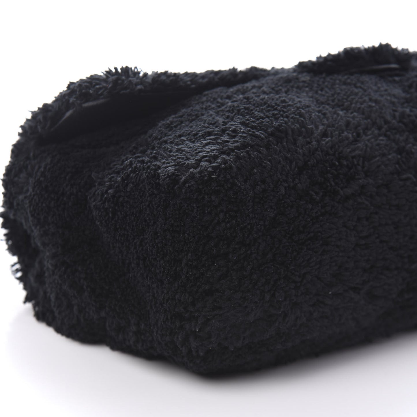 Lambskin Calfskin Mixed Fibers Quilted Medium Flap Black