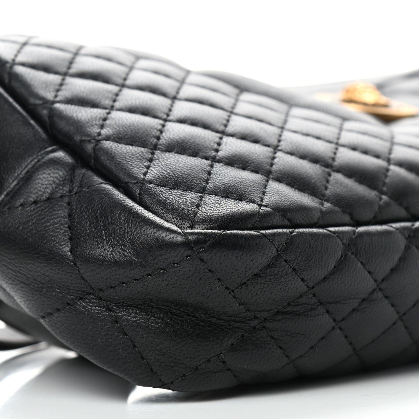 Nappa Barocco Quilted Vanitas Medea Belt Bag Black