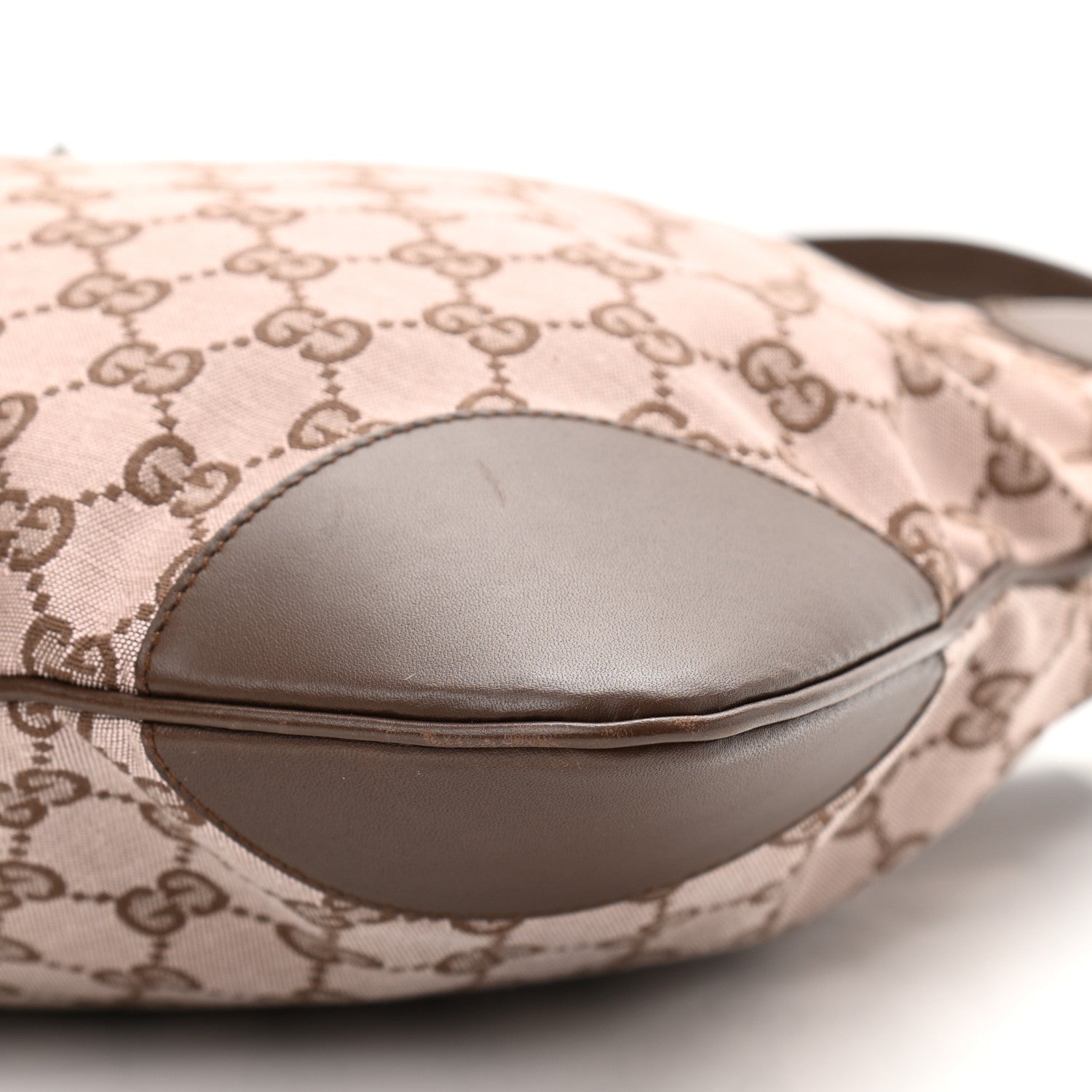Gucci Monogram Lobster Clasp Jackie O Hobo Brown 10 of 12