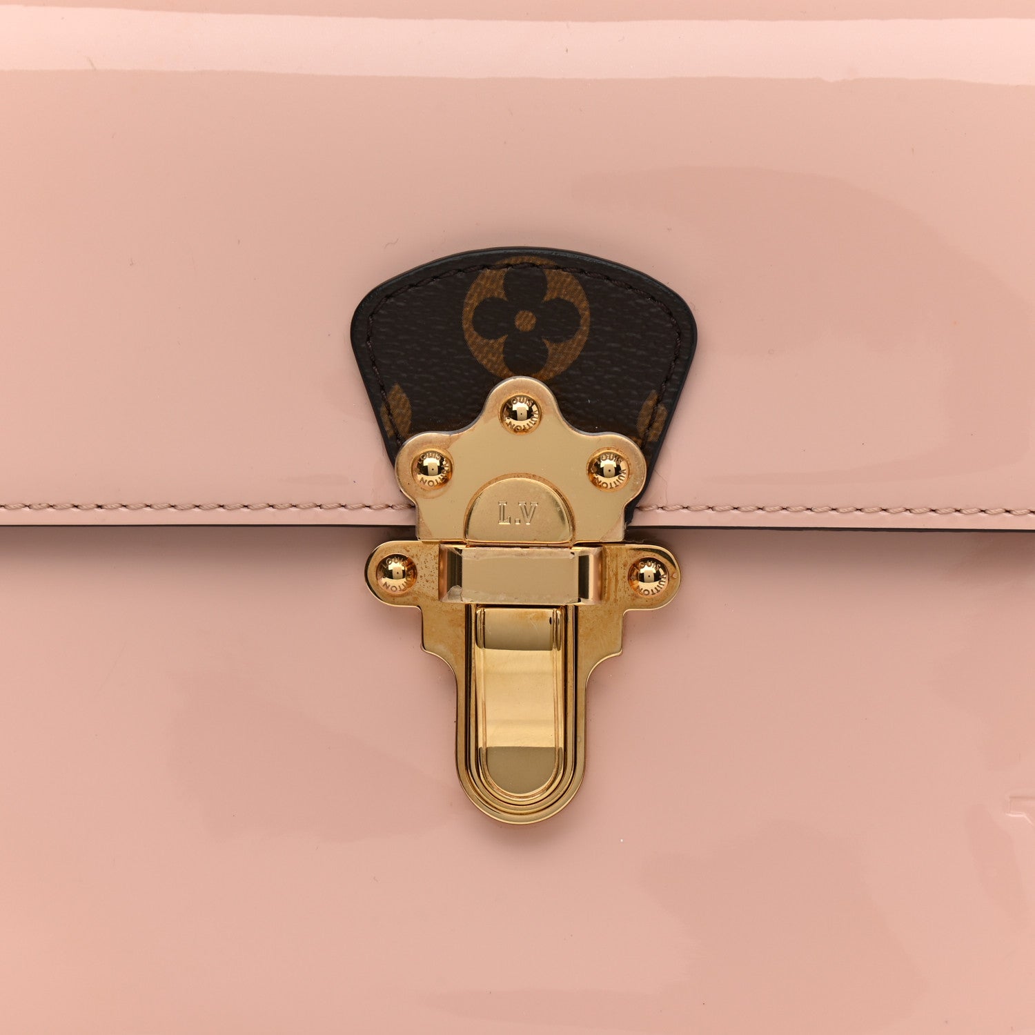 Louis Vuitton Patent Calfskin Monogram Cherrywood PM Rose Ballerine 8 of 14