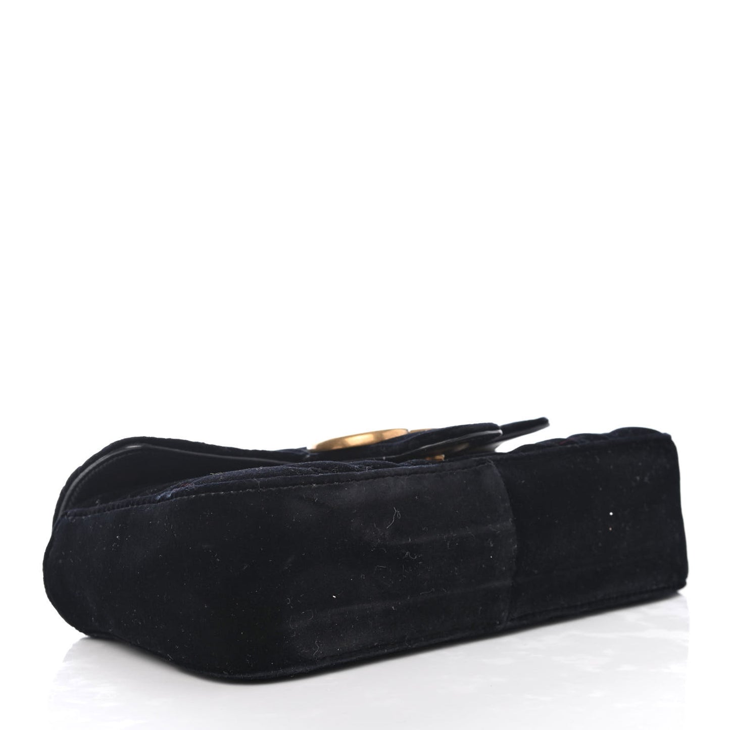 Velvet Matelasse Mini GG Marmont Shoulder Bag Black