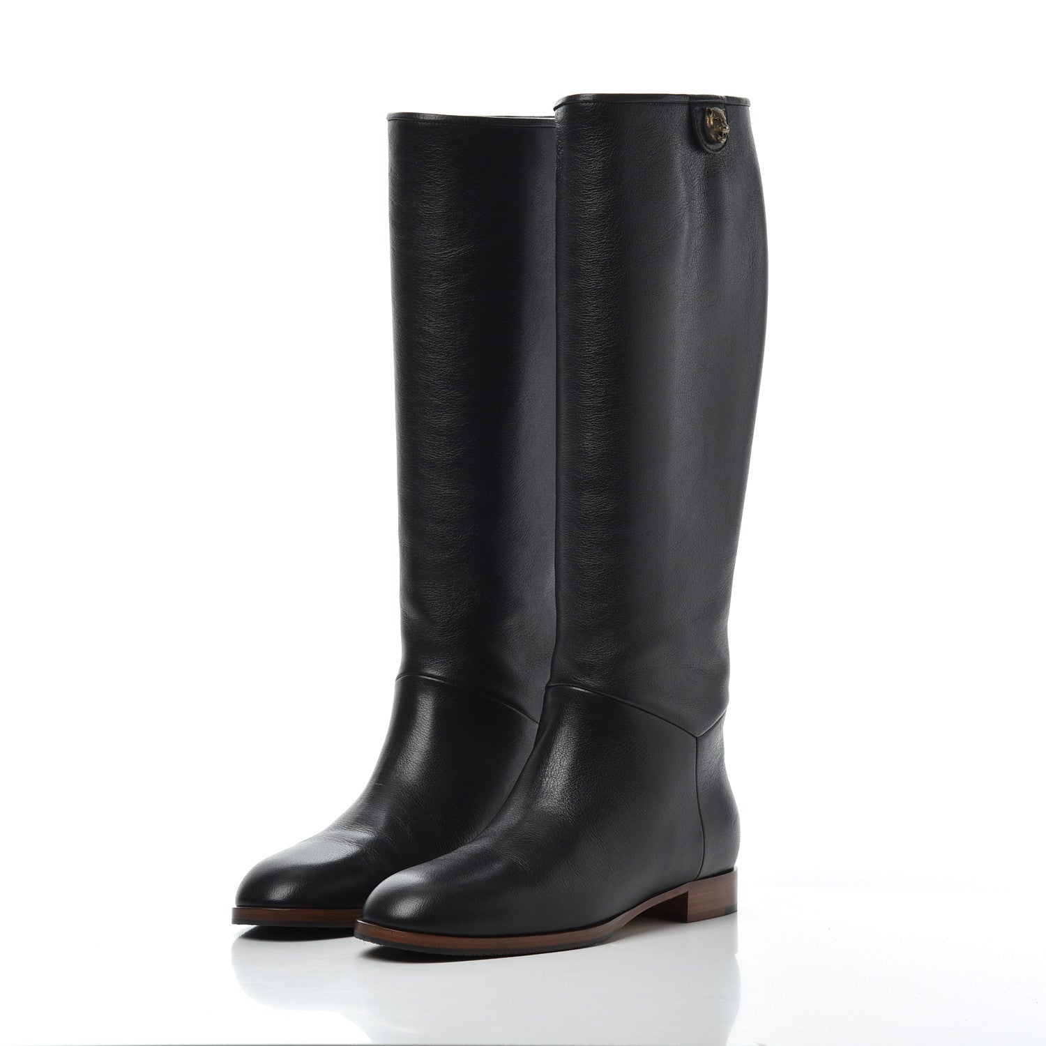 Gucci Calfskin Piuma Lux Energy High Boots 37 Black 3 of 9