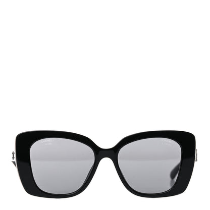 Chanel Acetate Strass Polarized Square Sunglasses 5422-B Black 2 of 7