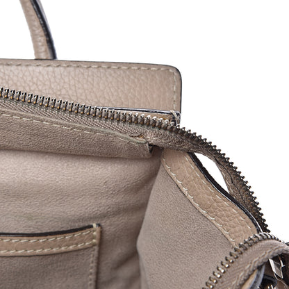 Celine Drummed Calfskin Nano Luggage Dune 16 of 17