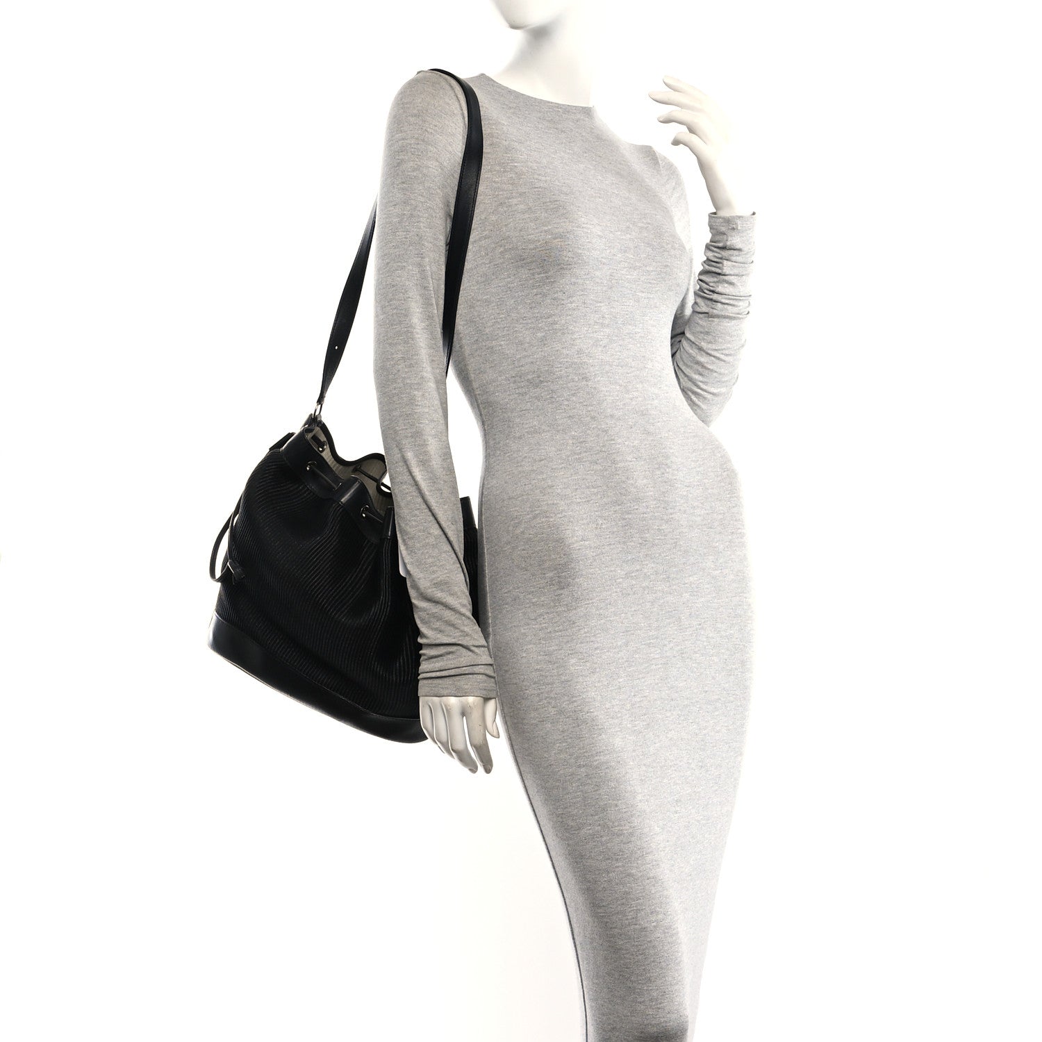 Hermes Crinoline Evercalf Market Bag 28 Black 2 of 8